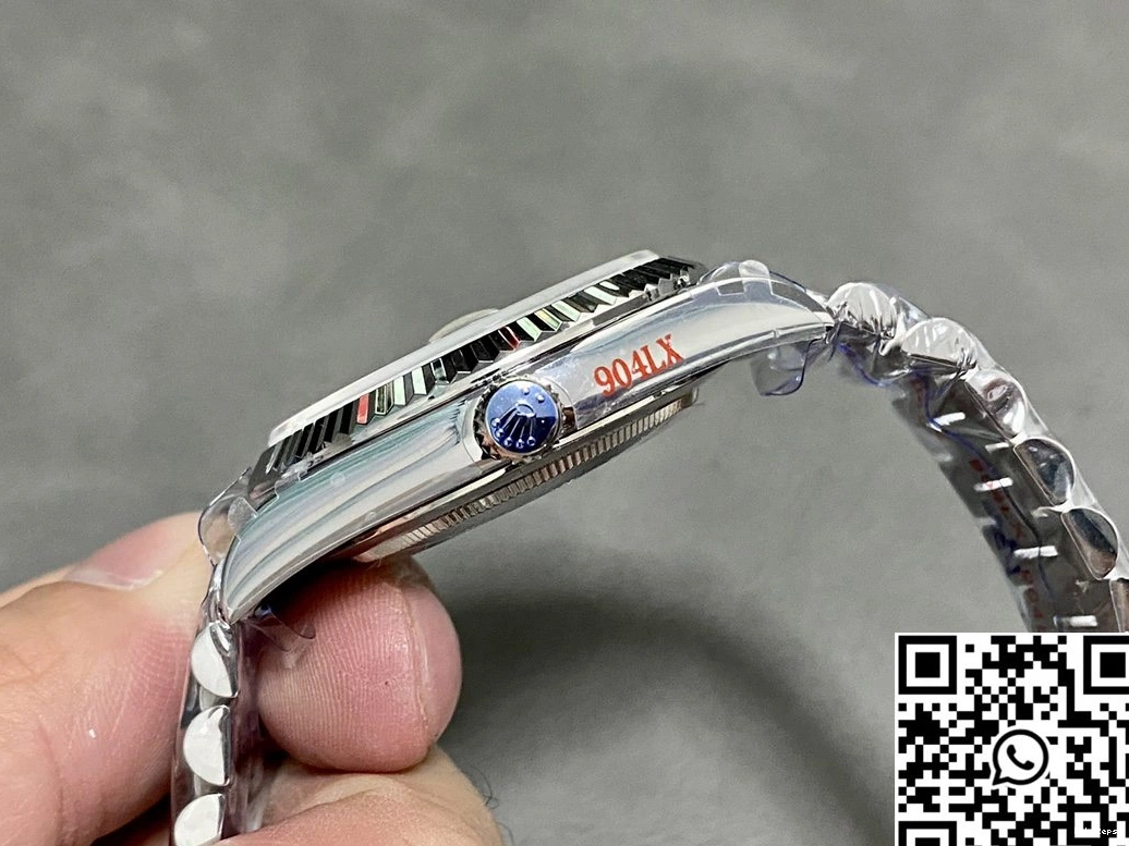 Day QF v5 M228239-0004 Rolex Black Factory Dial Date Steel Tungsten 1224